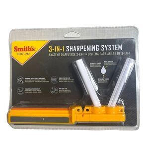 New! Smith's Sharpener Diamond 3-in-1 Knife Tool Hook Sharpening System CCD4